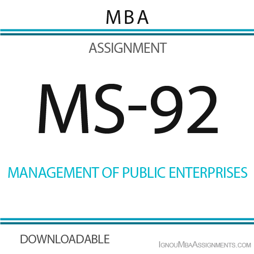 MS-92 Solved Assignment