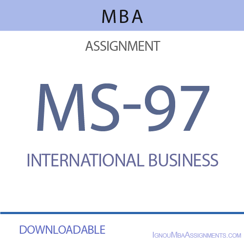 MS-97 Solved Assignment