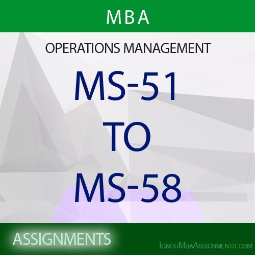 MBA Operations (Ms-51 to 58)