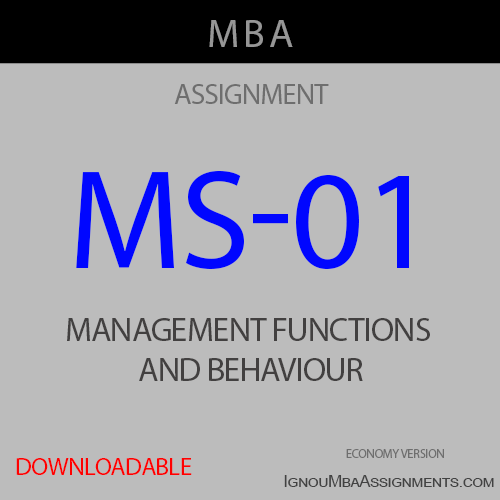 MS-01 Solved Assignment